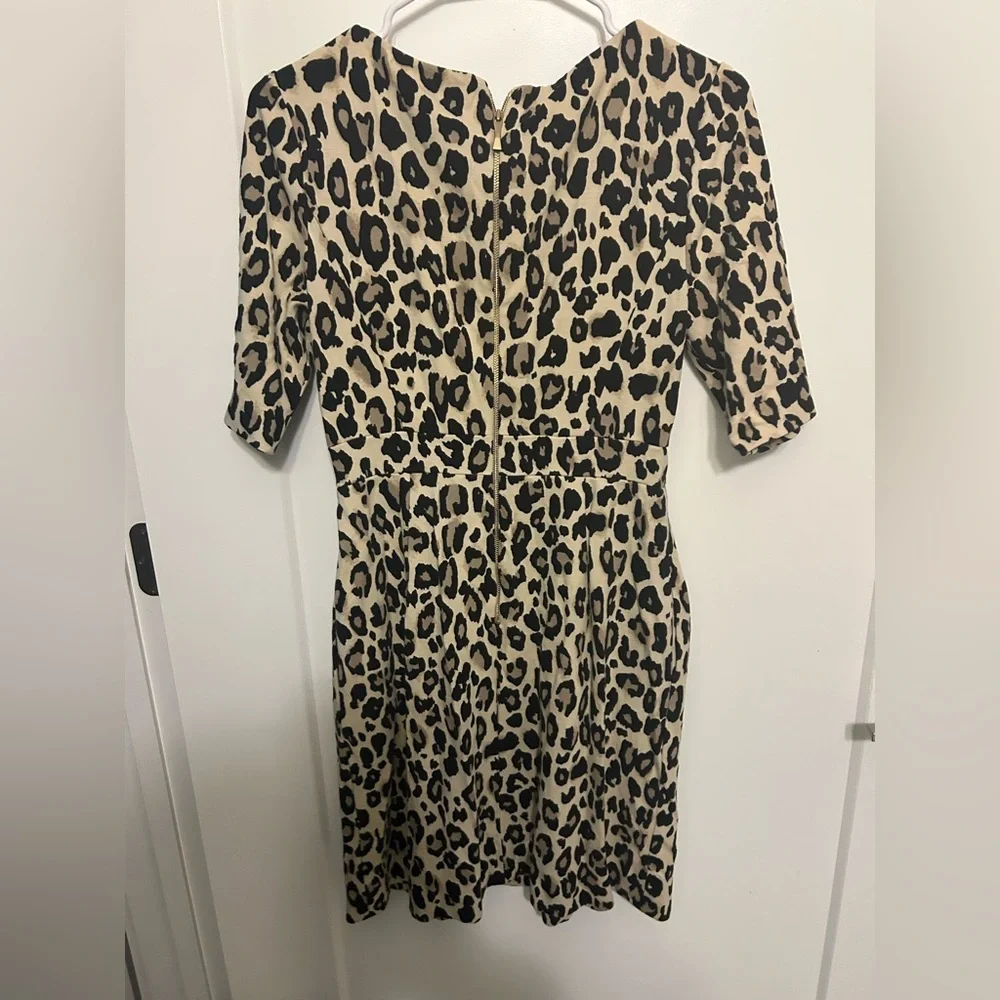 Kate Spade Leopard Print Ponte Waisted Dress